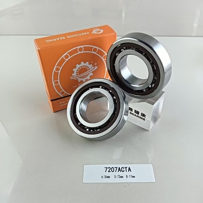 Einfachreihen 35*72*17mm Winkelkontaktkugellager 7207AC mit 25°-Kontaktwinkel