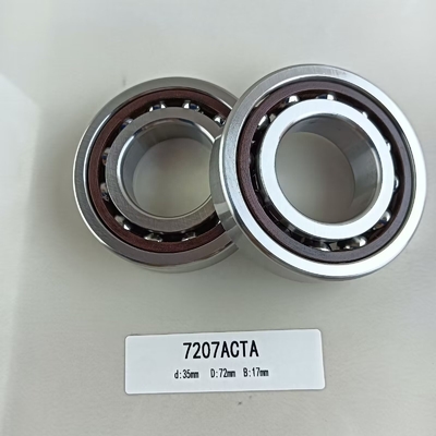 Einfachreihen 35*72*17mm Winkelkontaktkugellager 7207AC mit 25°-Kontaktwinkel