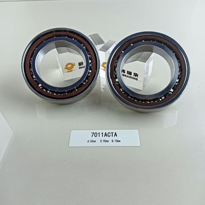 7011AC Winkelkontaktkugellager mit Standardpräzision P0 P2 P4 P5 P6 55*90*18mm