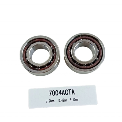 Einfachreihen 20*42*12mm Winkelkontaktkugellager 7004AC für Radiallastrichtung