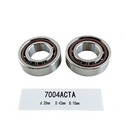 Einfachreihen 20*42*12mm Winkelkontaktkugellager 7004AC für Radiallastrichtung