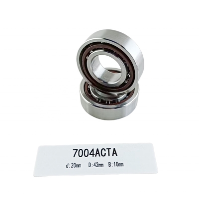 Einfachreihen 20*42*12mm Winkelkontaktkugellager 7004AC für Radiallastrichtung